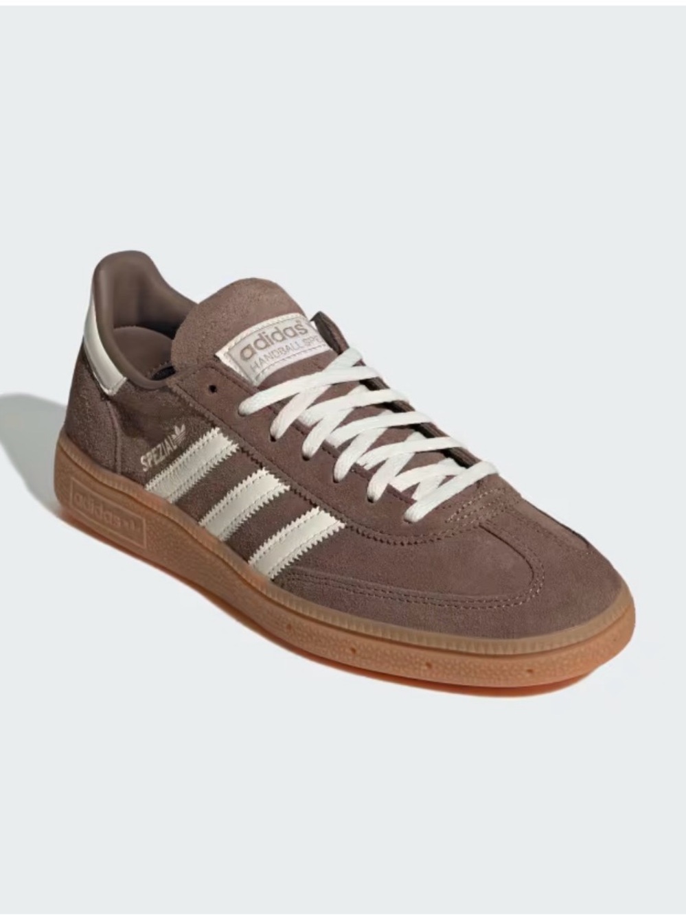 adidas Suede Handball Spezial Sneaker in Brown and White